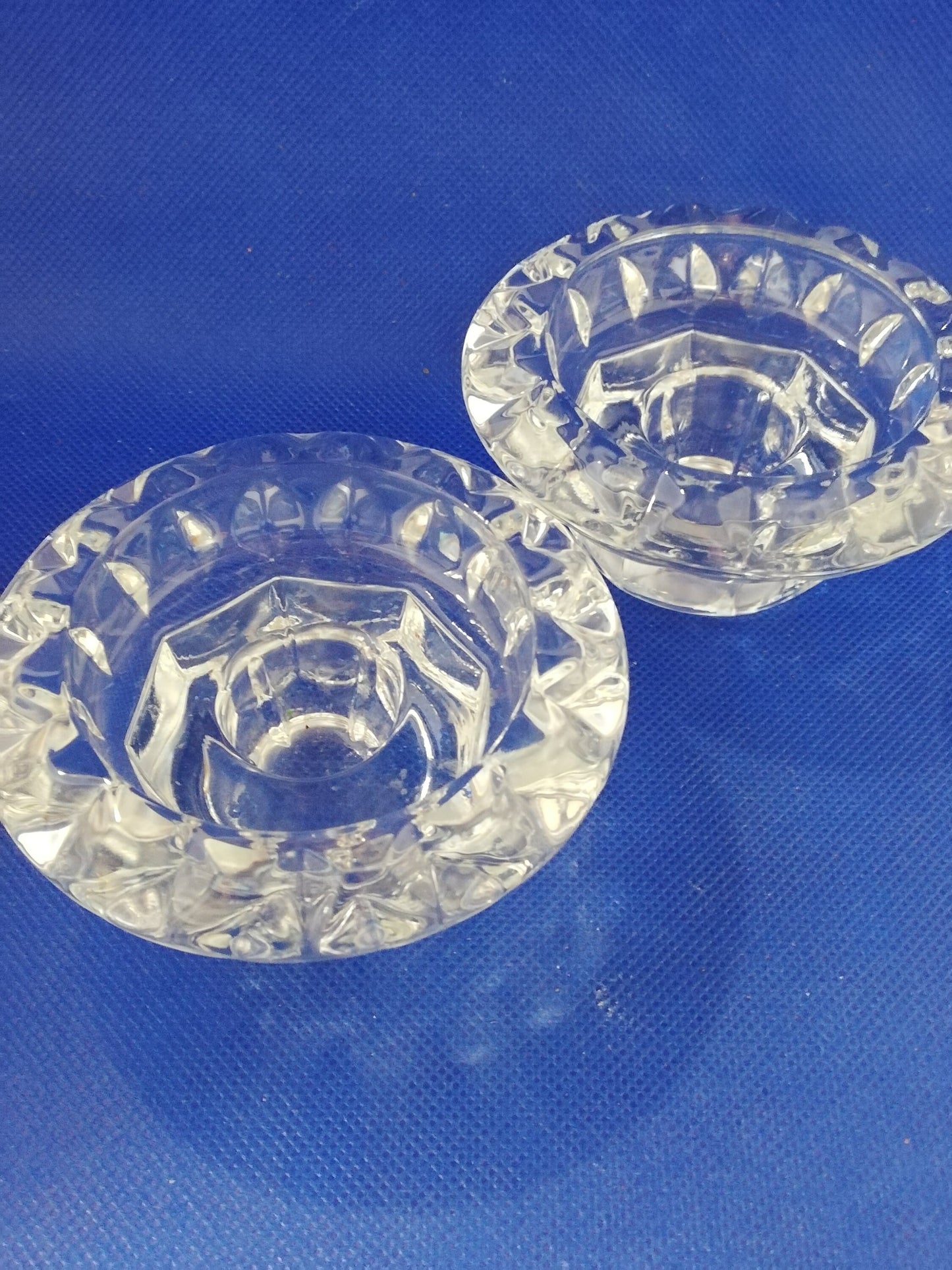 Luminarc vintage clear glass Bolsius candle holders - beautiful condition