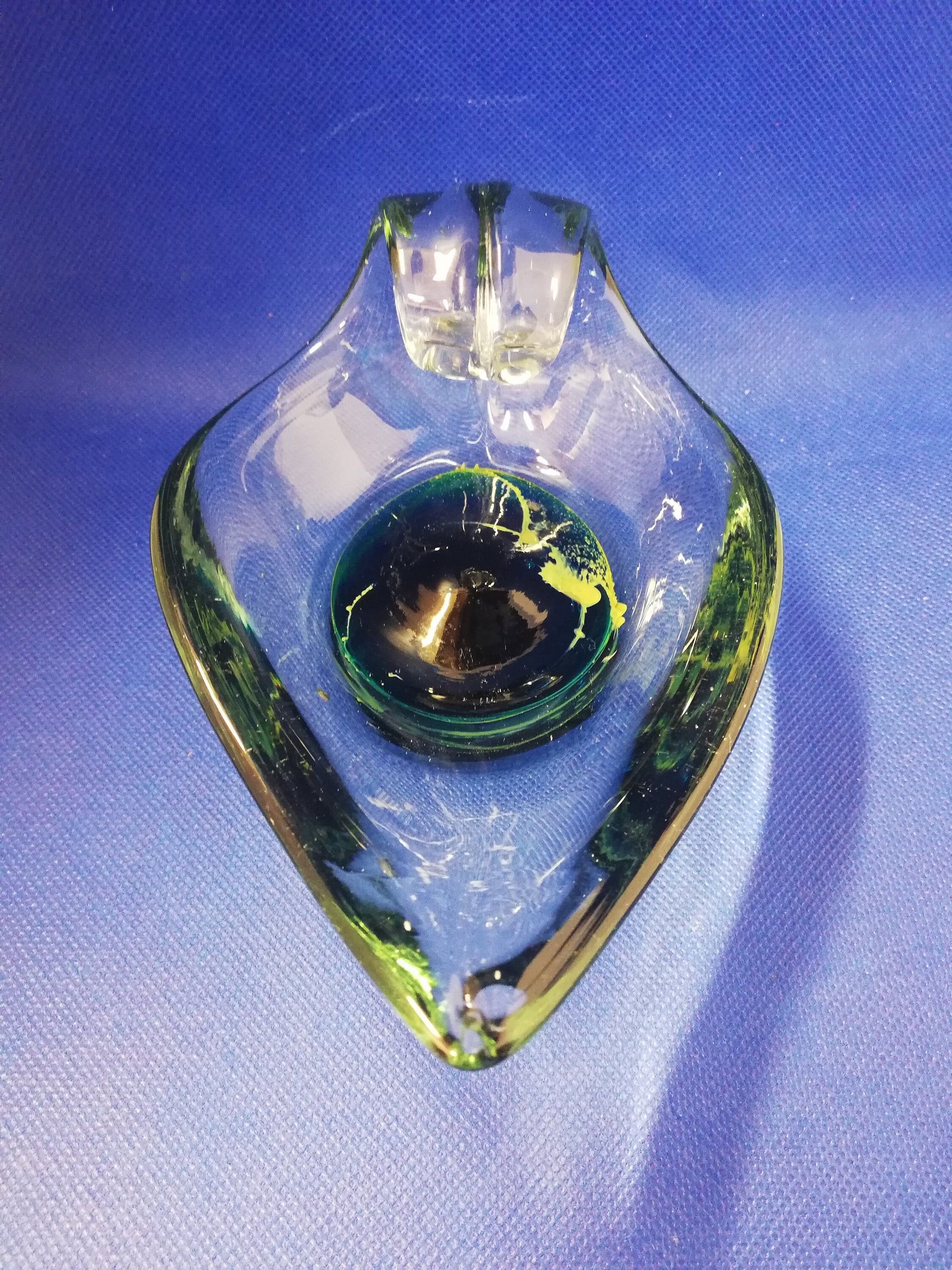 Mdina Aladdin oil lamp style glass dish