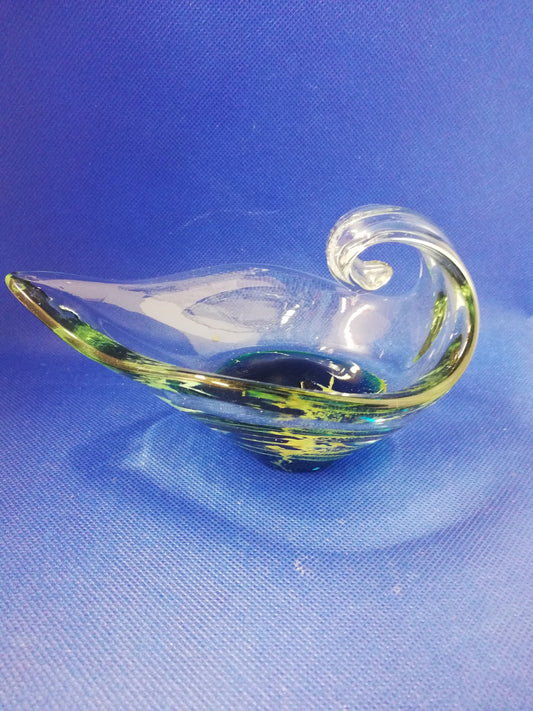 Mdina Aladdin oil lamp style glass dish