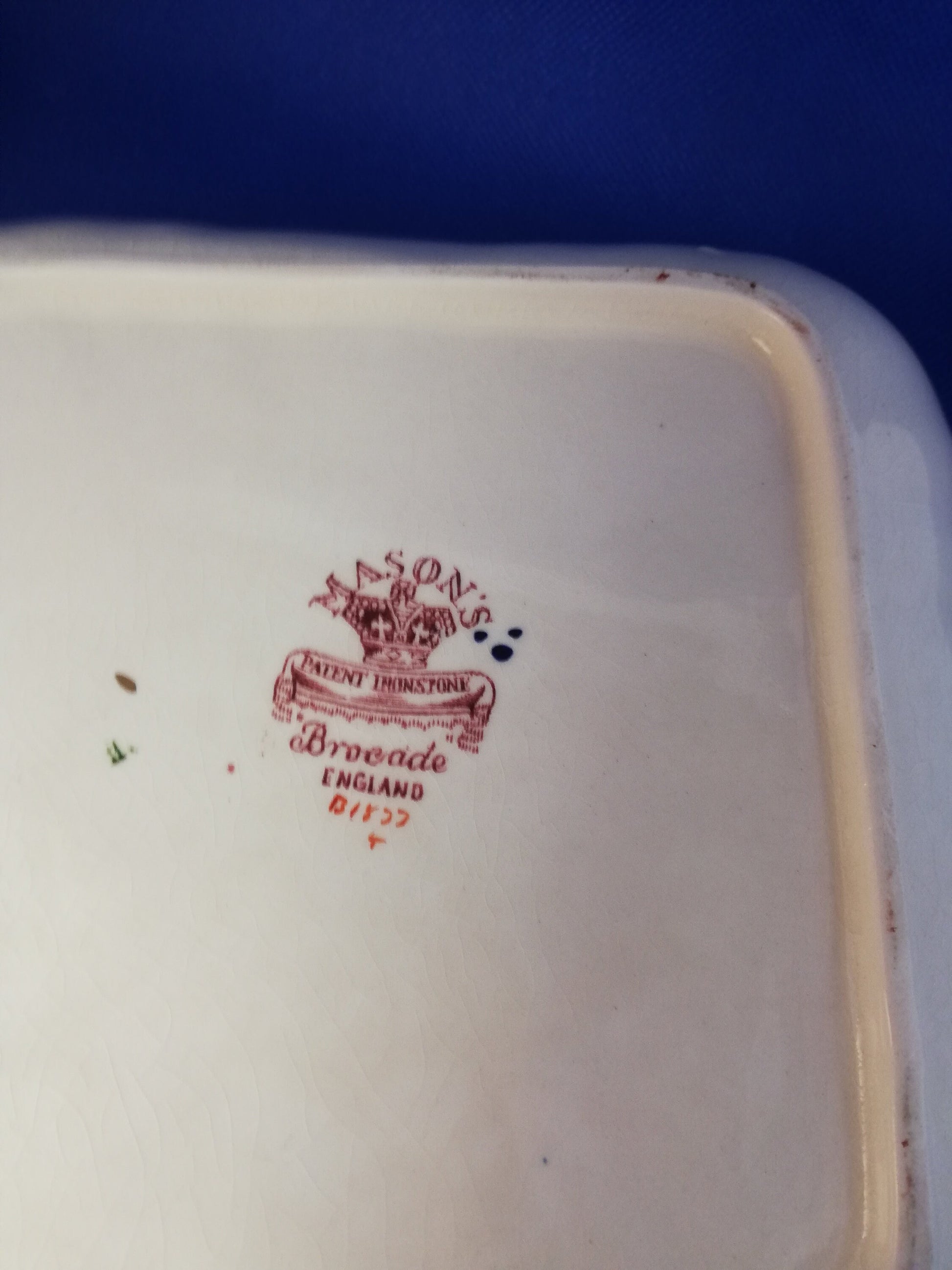 Mason's Ironstone Brocade square dish - Fantastic condition