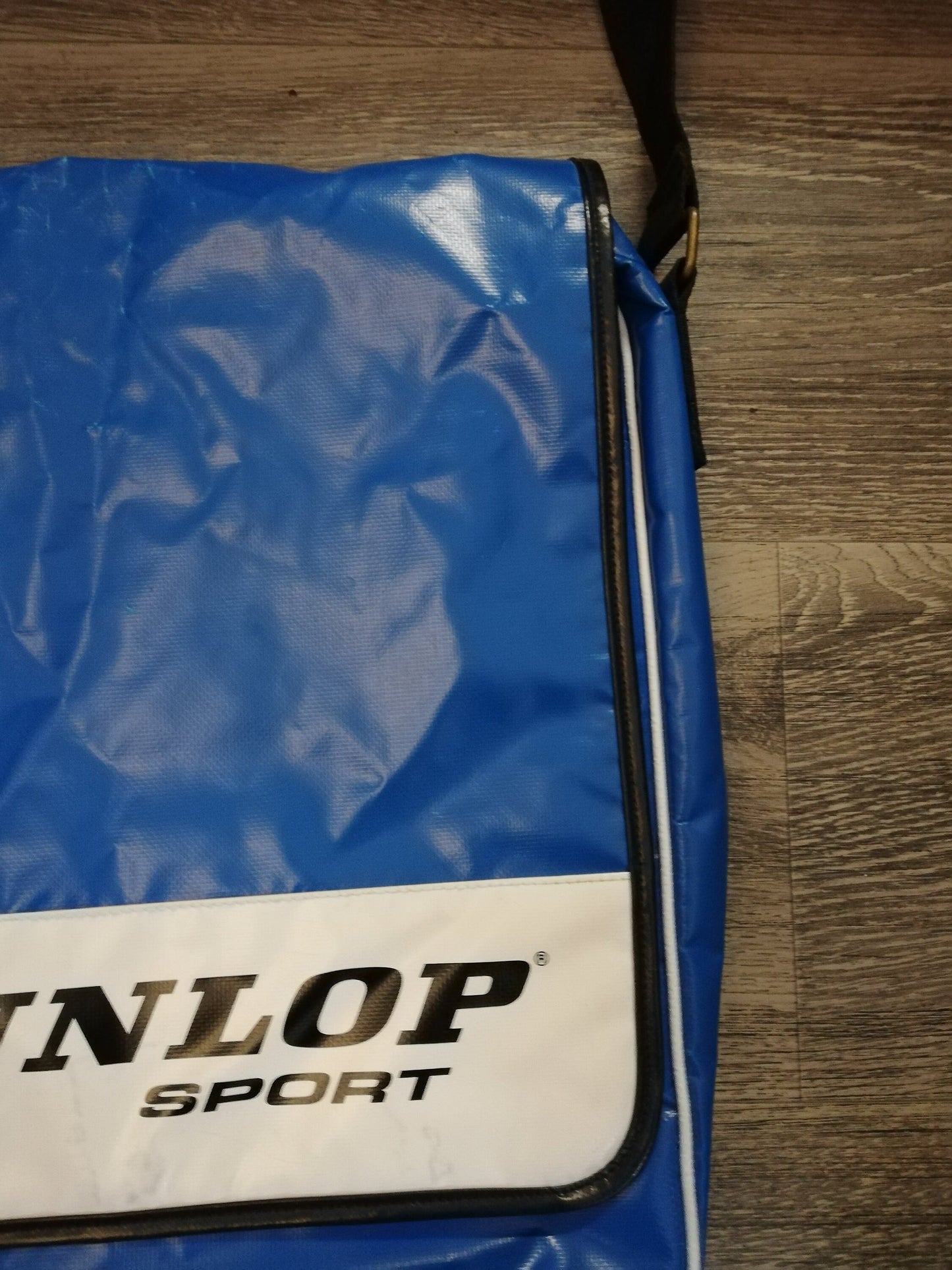 Dunlop blue and white shoulder messenger / courier bag