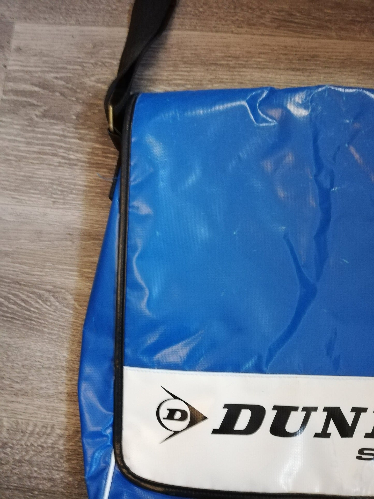 Dunlop blue and white shoulder messenger / courier bag