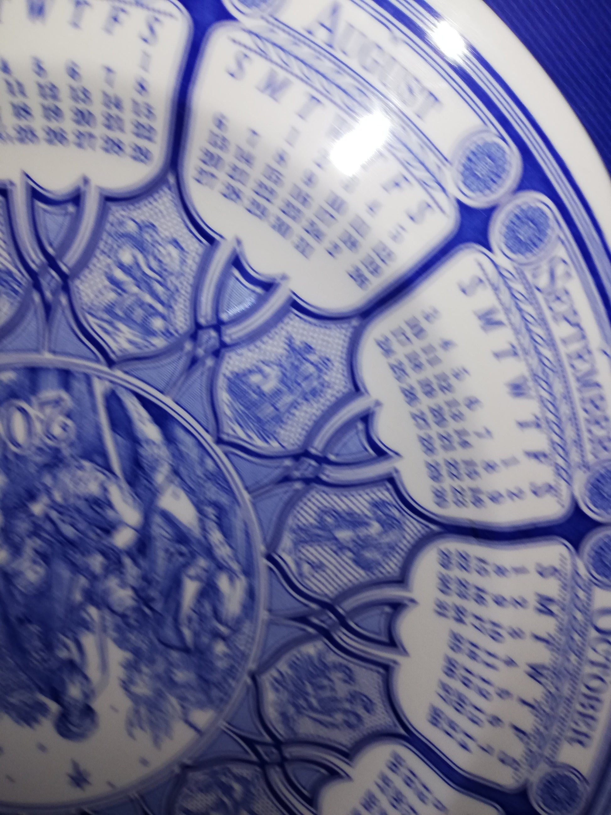 Spode blue and white 2000 calender plate