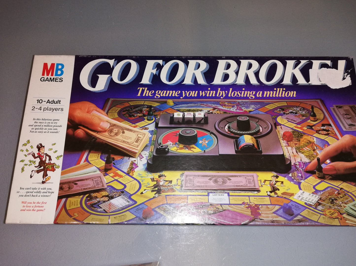 Go for broke board game by MB games - 1985 - complete