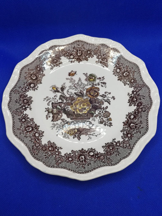 Mason’s “Ascot” brown plate: 8" diameter - side plate - decorative