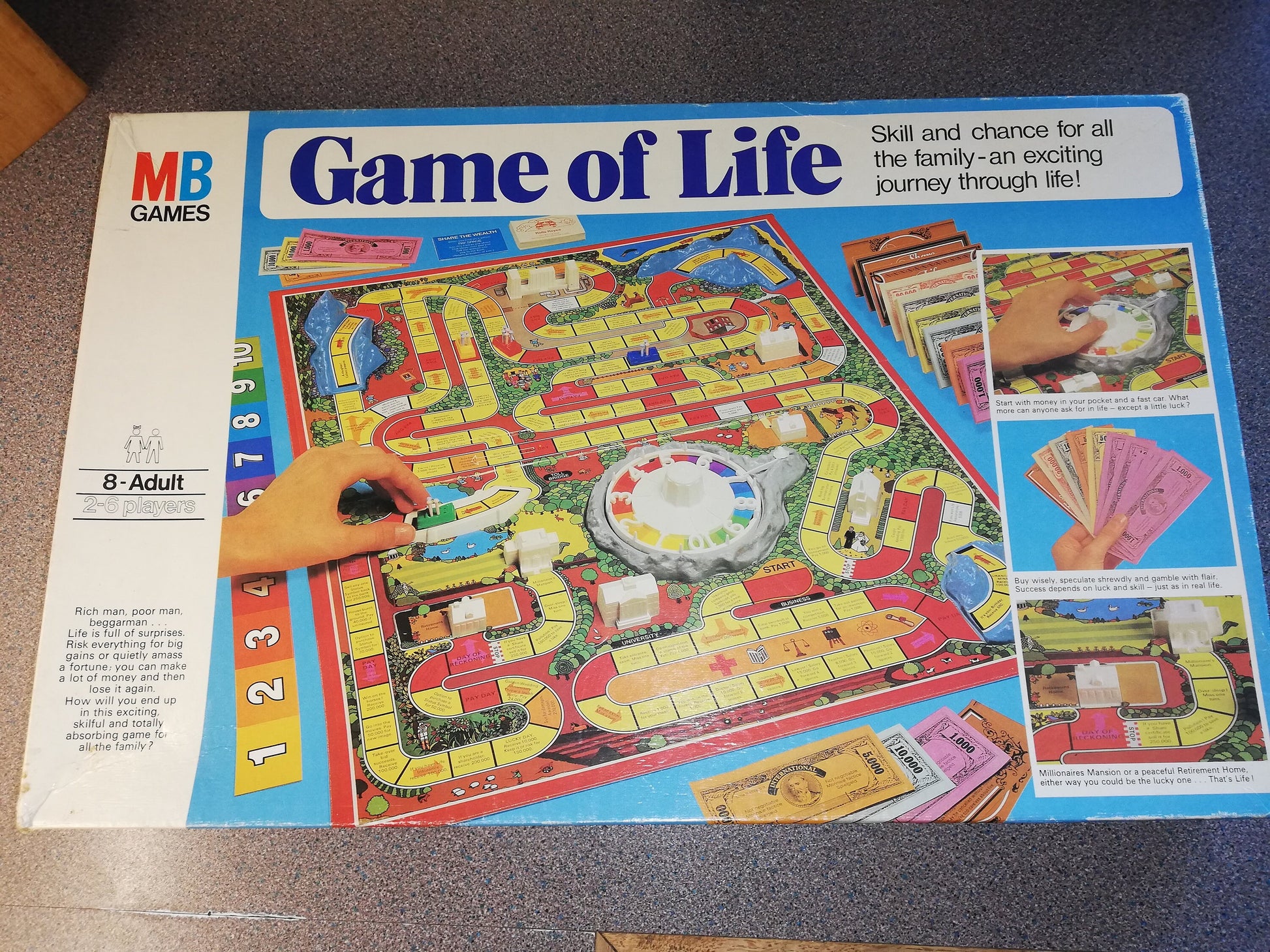 Game of life board game by MB games - 1 car missing