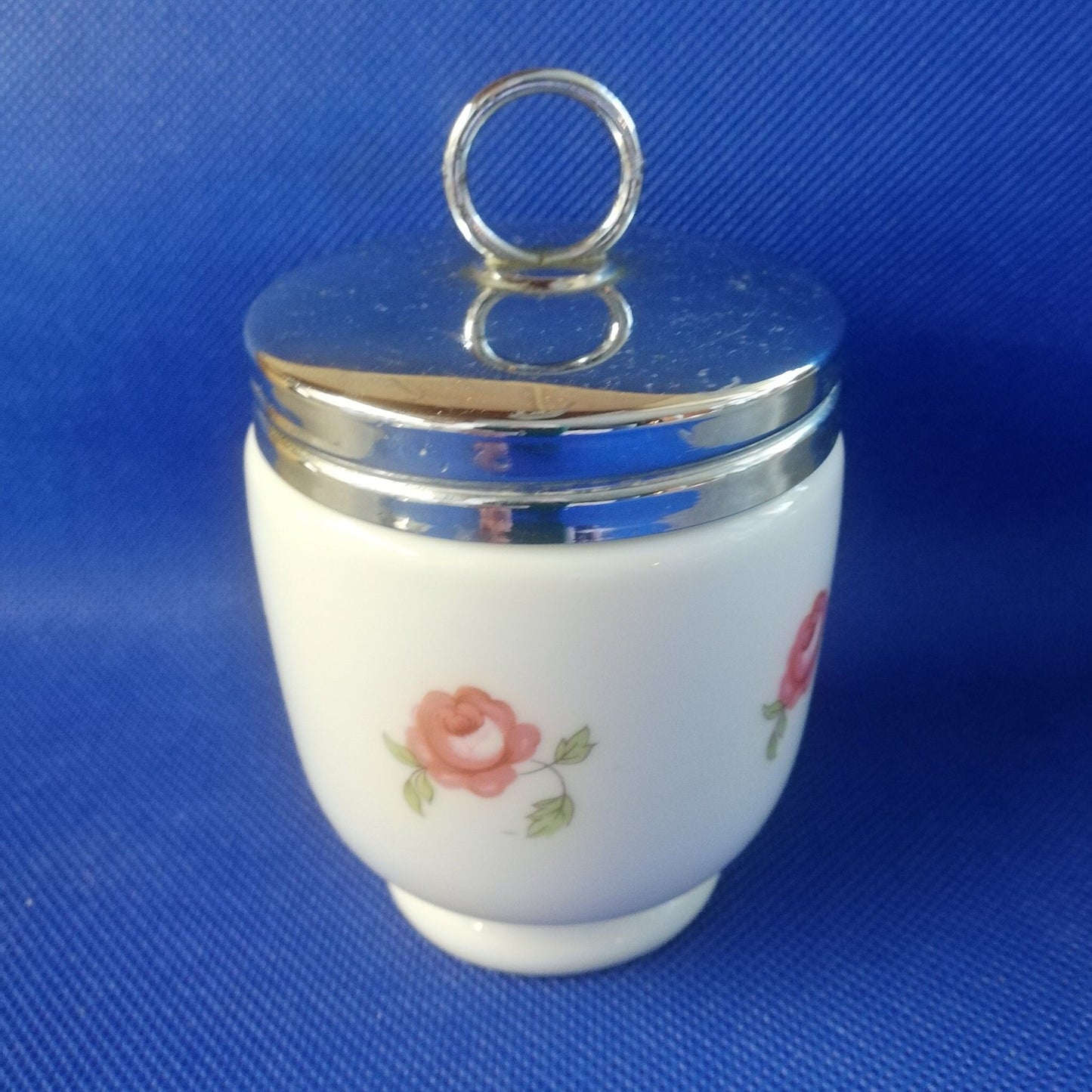 Royal Worcester egg coddler 2 egg large size Bournemouth pink rose