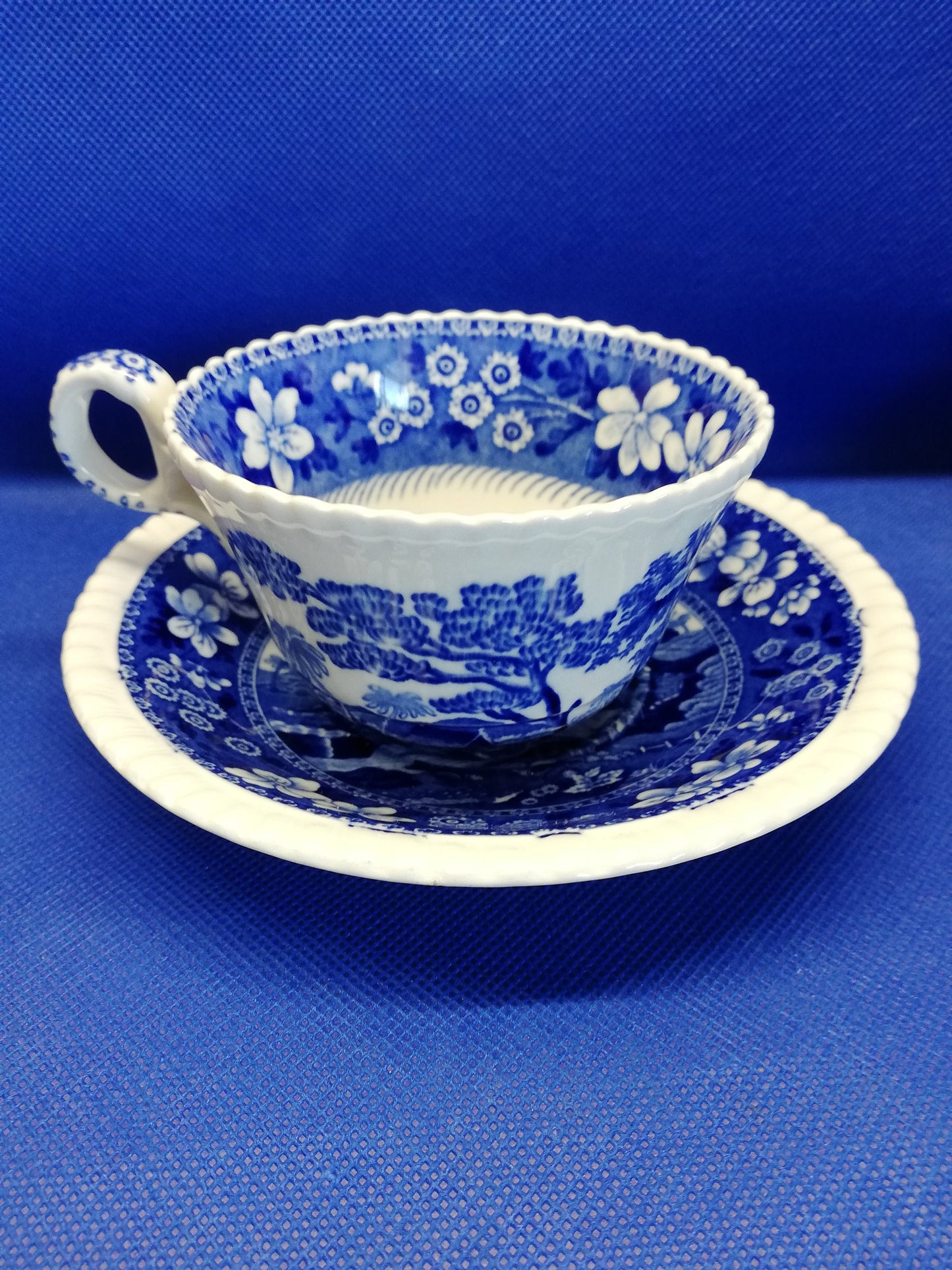 Copeland Spode's tower cup and saucer blue and white