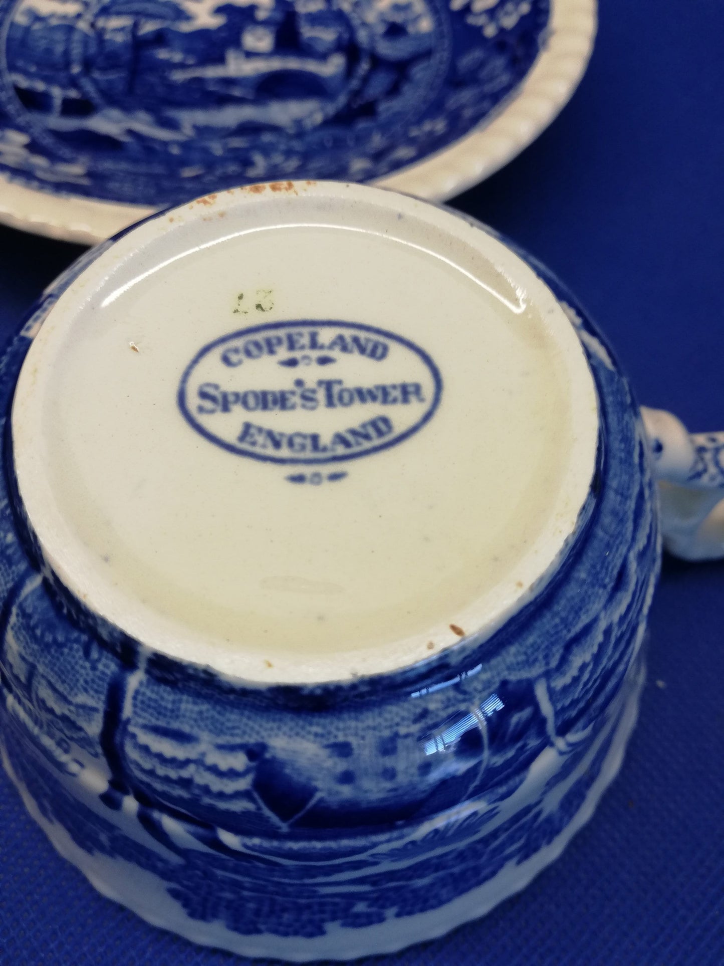 Copeland Spode's tower cup and saucer blue and white