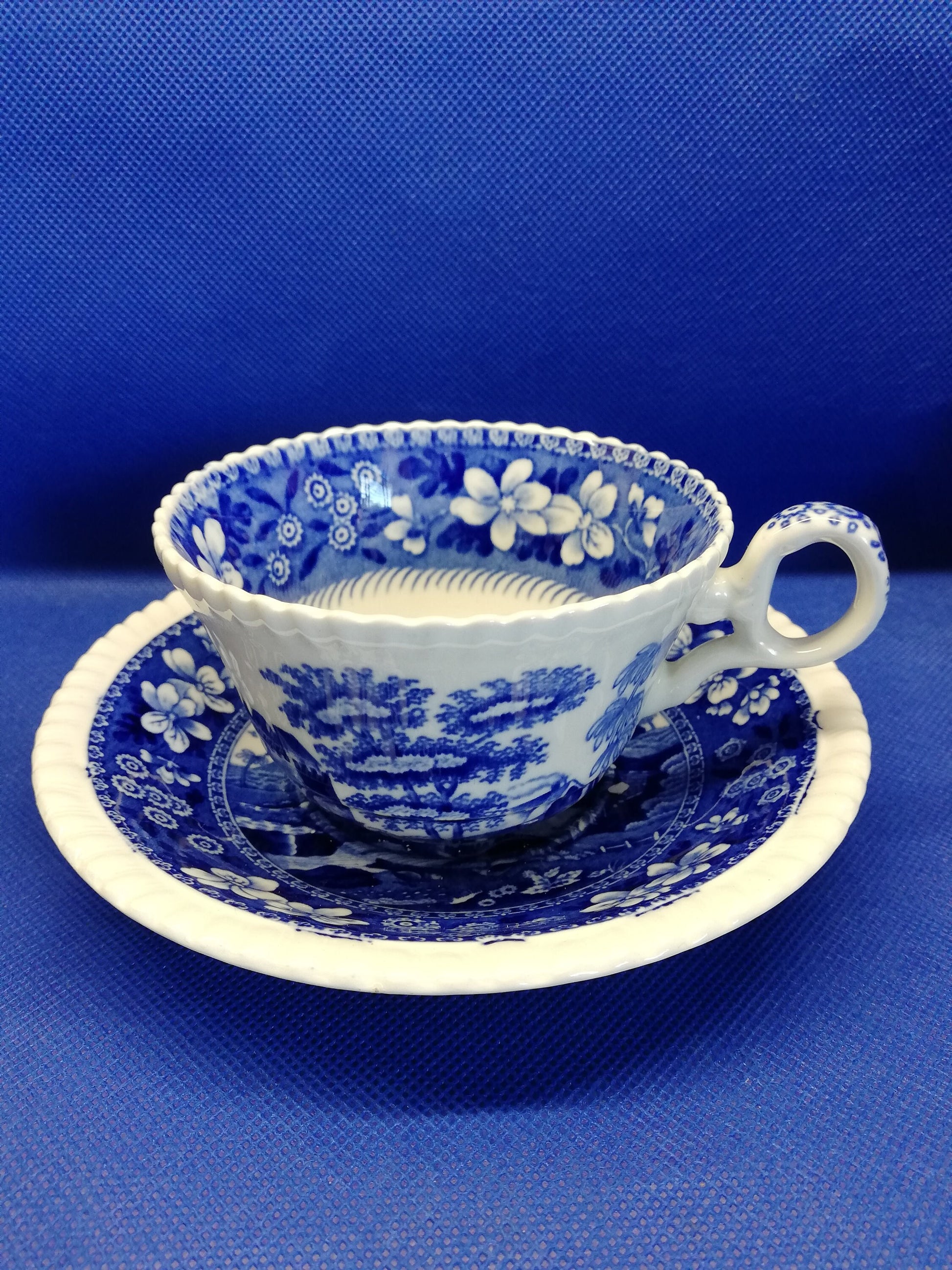 Copeland Spode's tower cup and saucer blue and white