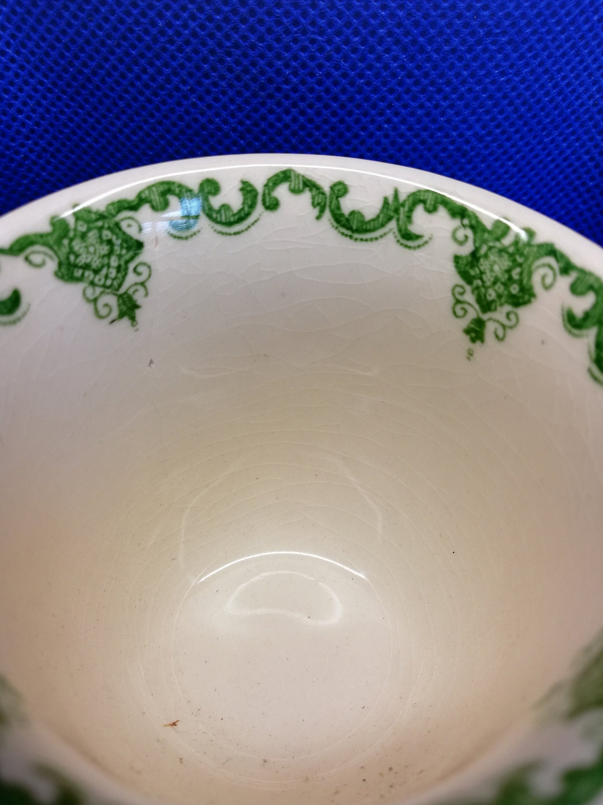 Mason's ironstone coffee / espresso cup in the green fruit basket design