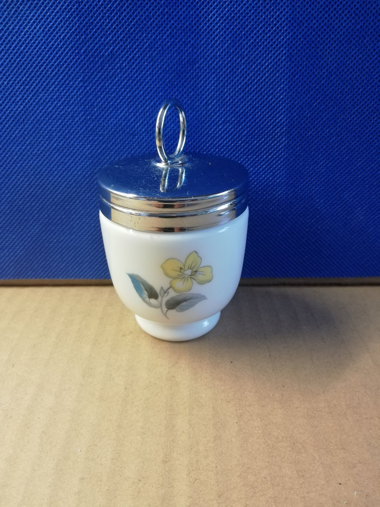 Royal Worcester egg coddler 2 egg large, woodland flowers design