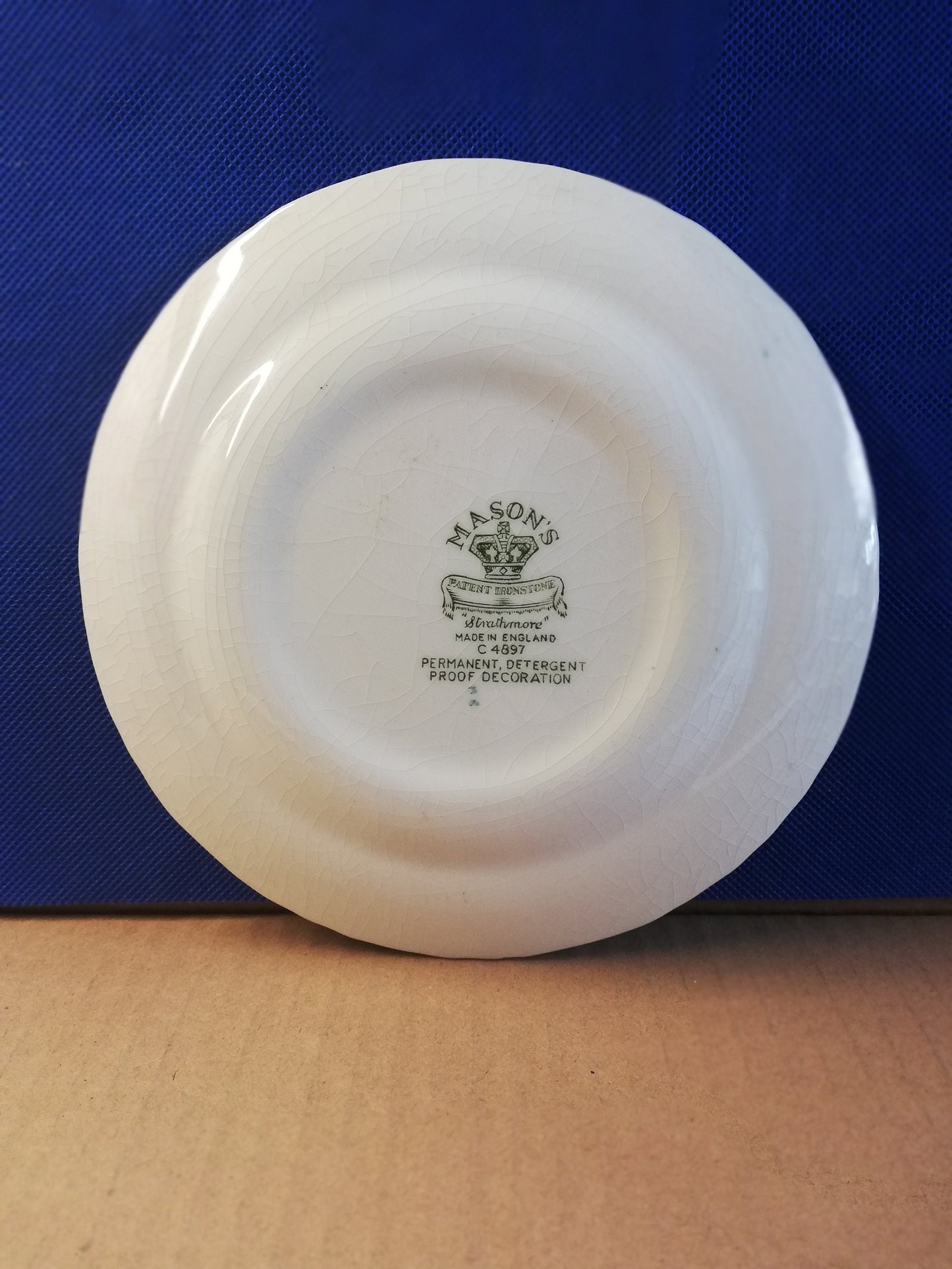 Mason's ironstone Strathmore side plate, large and small saucers