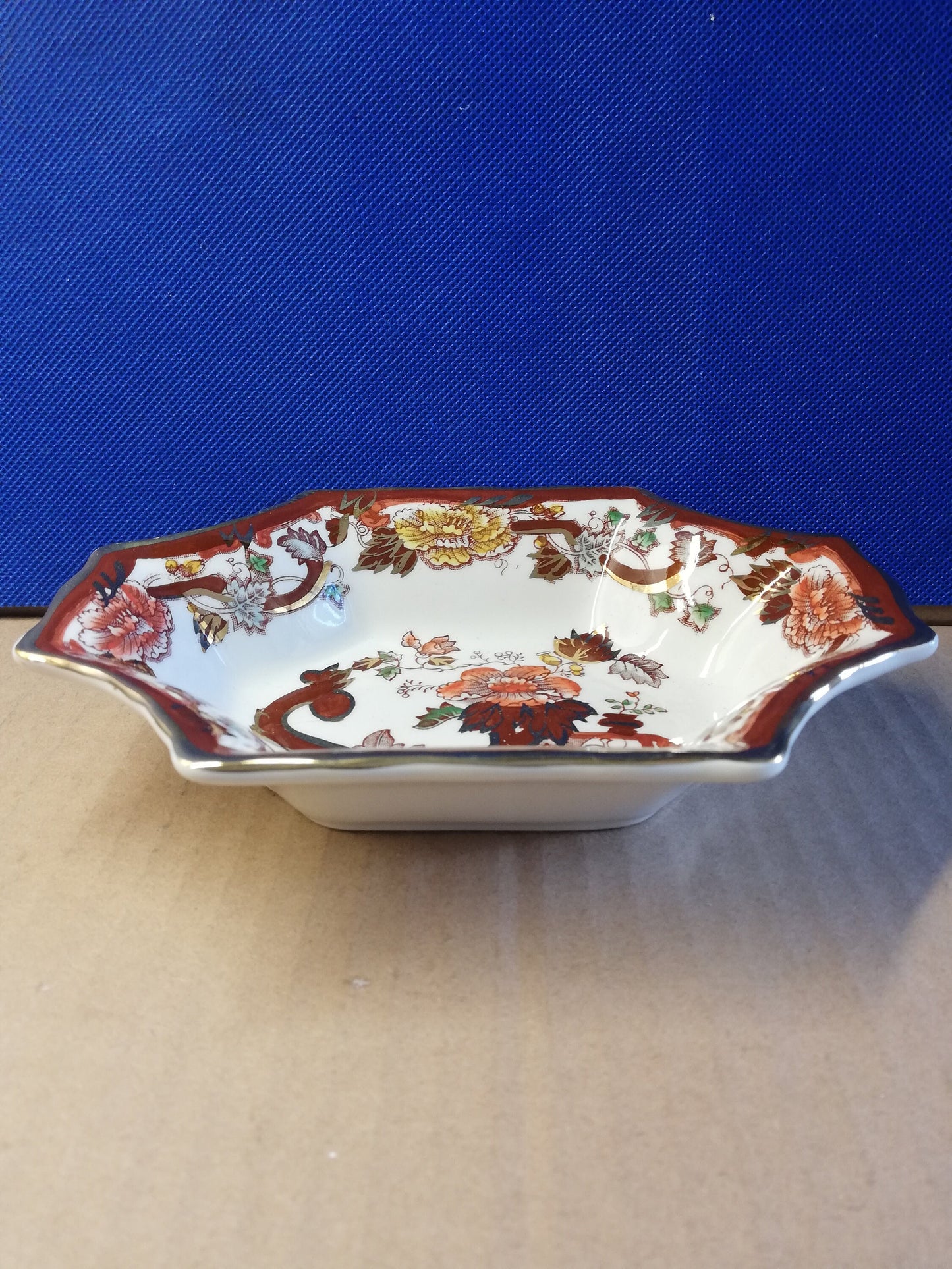 Masons brown velvet trinket dish