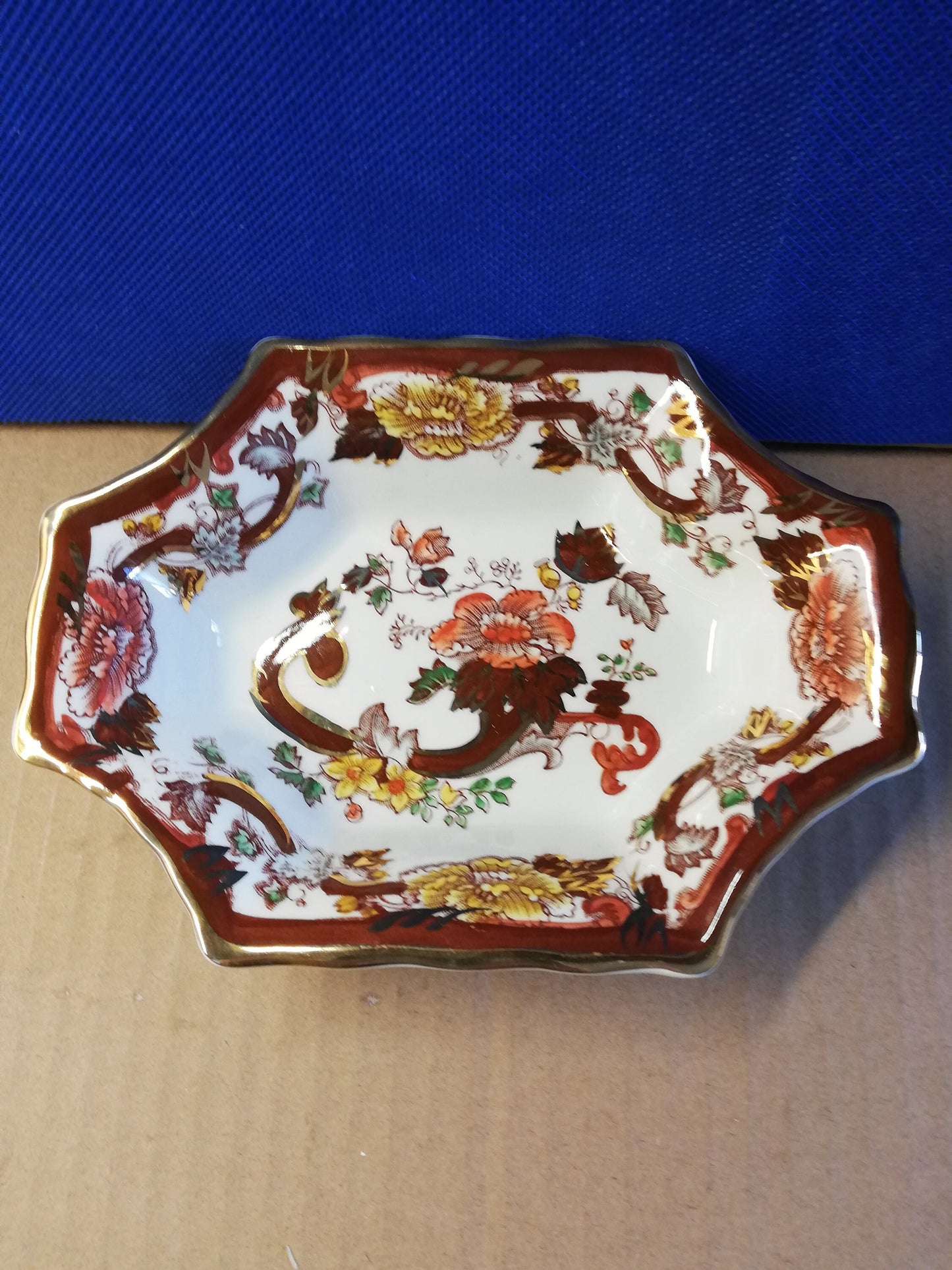 Masons brown velvet trinket dish