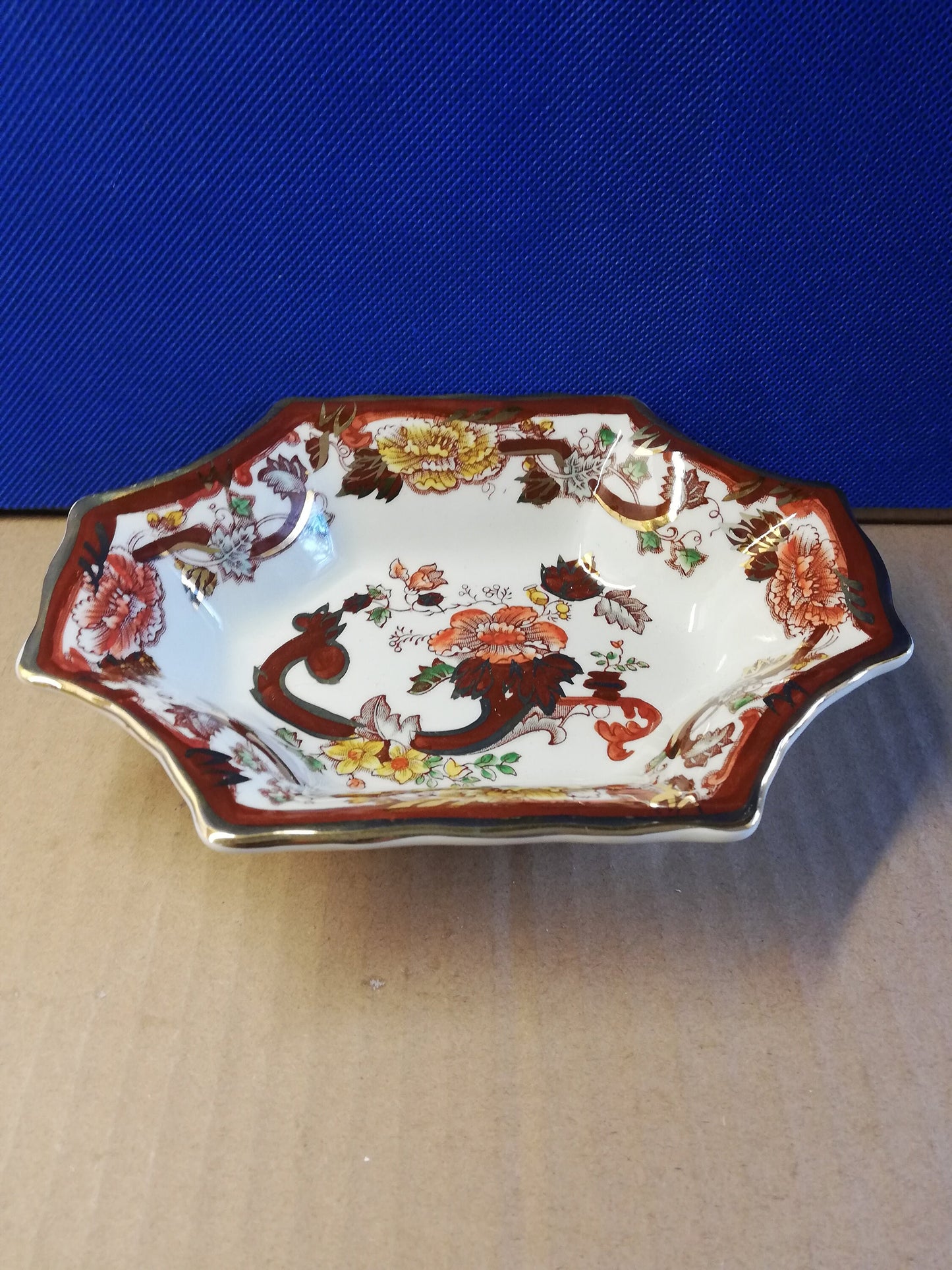 Masons brown velvet trinket dish