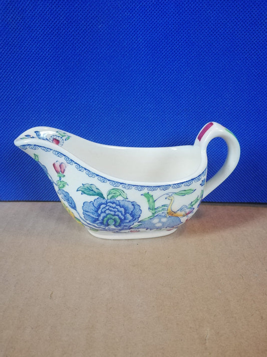 Mason's ironstne Regency pattern sauce boat 4.25" x 2"