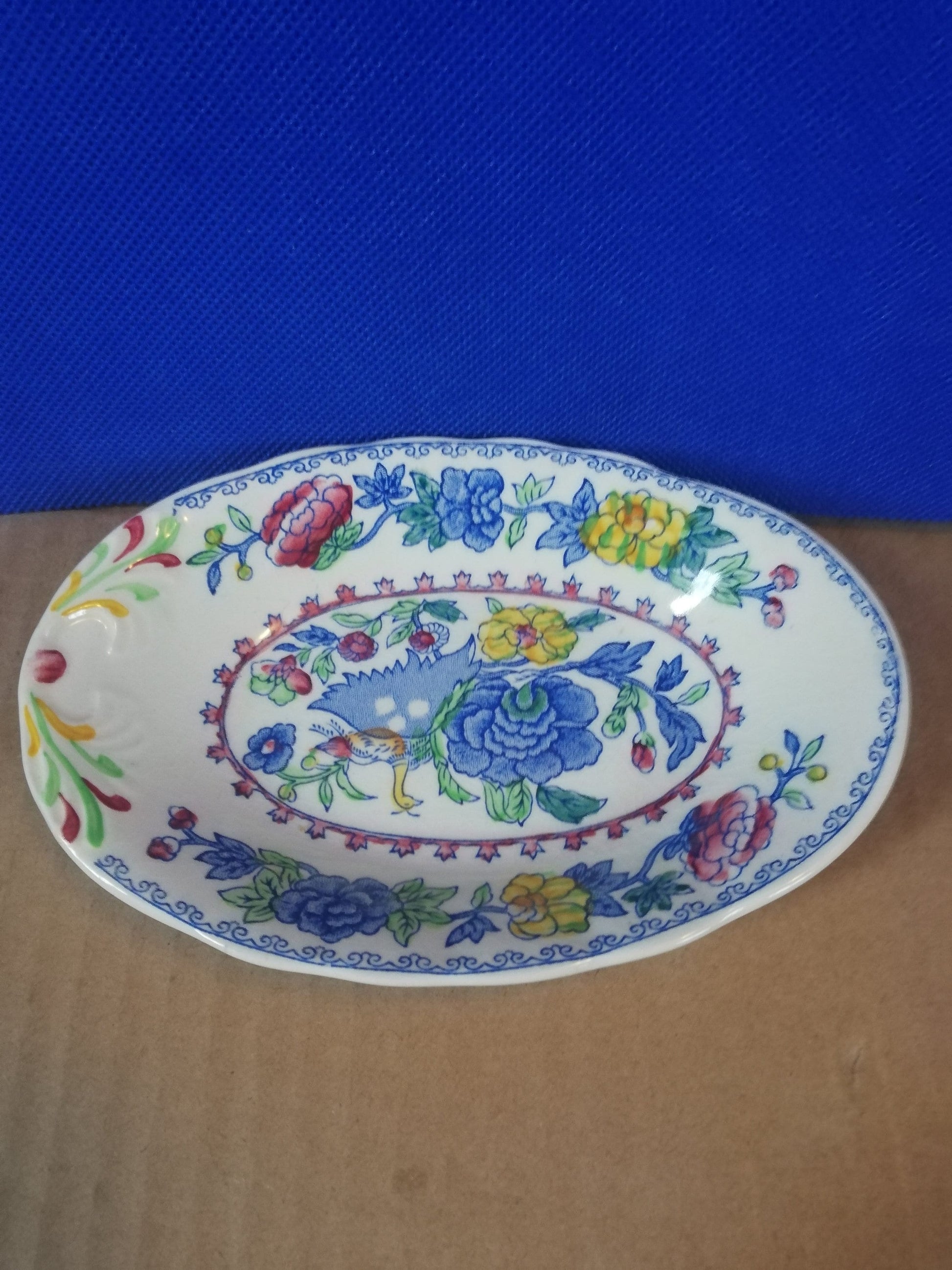 Mason's ironstone Regency pattern oval trinket / ring dish 6" x 4"