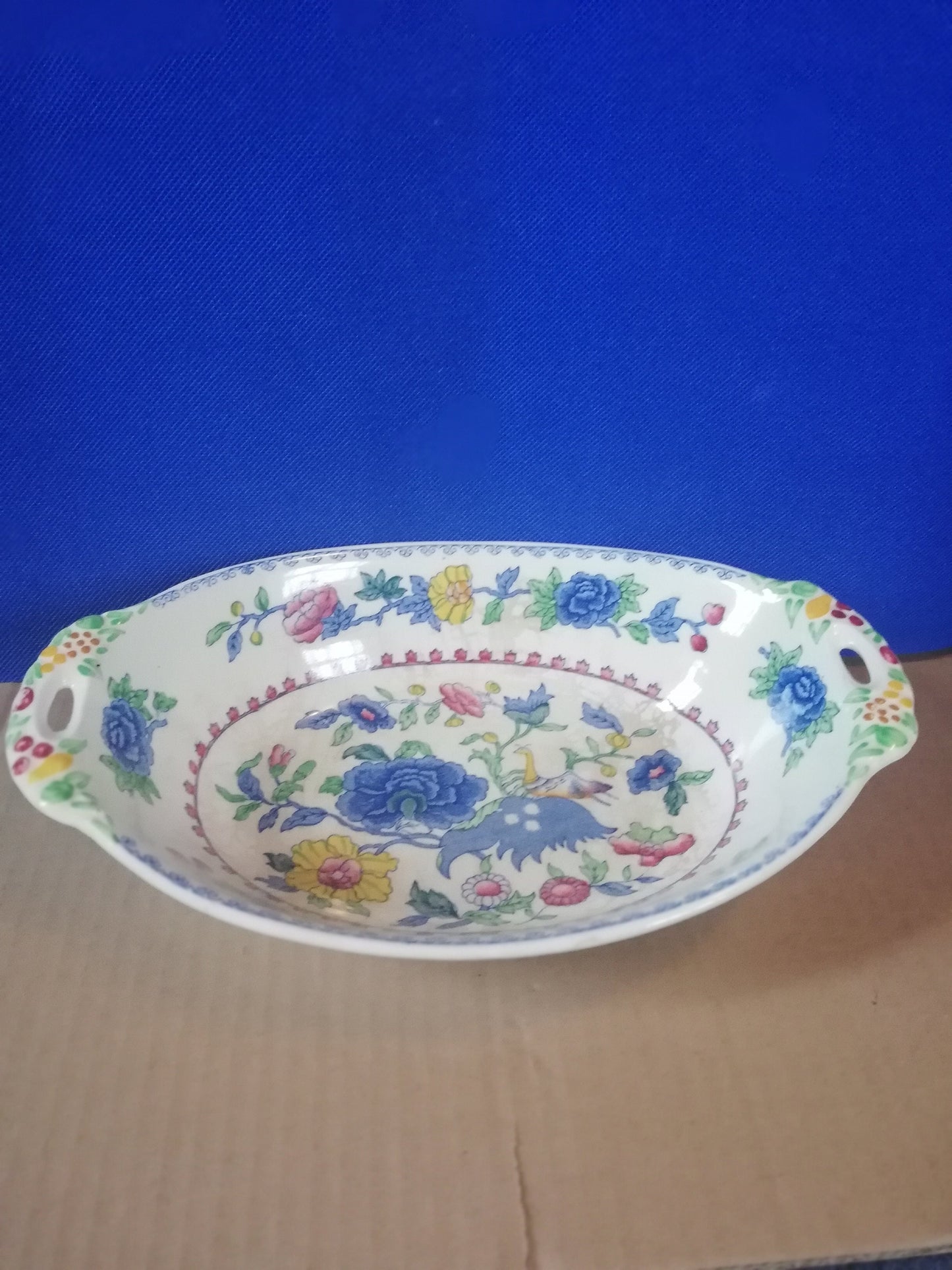 Mason's ironstone Regency pattern oval serving dish 10.5" x 7"