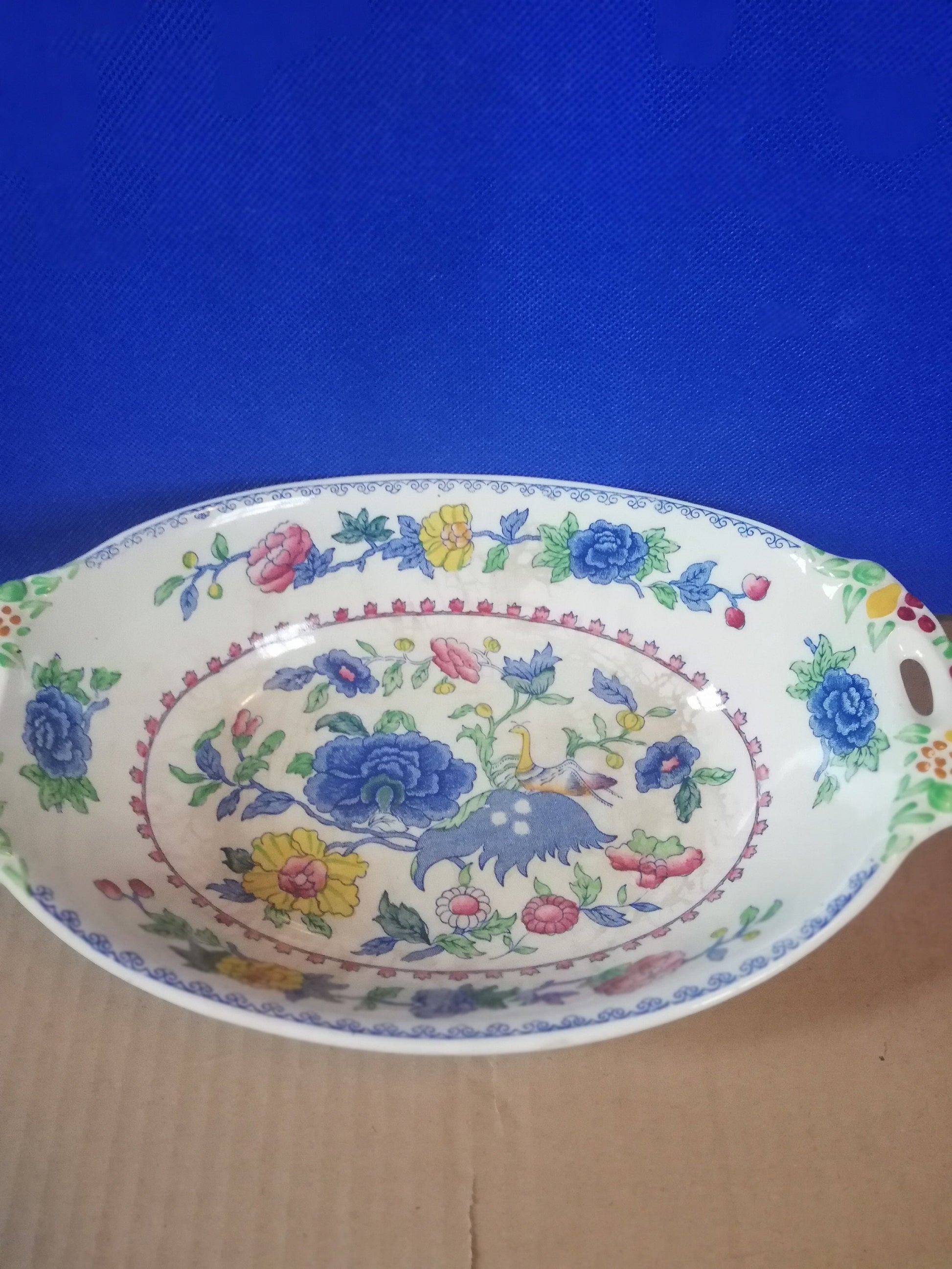 Mason's ironstone Regency pattern oval serving dish 10.5" x 7"