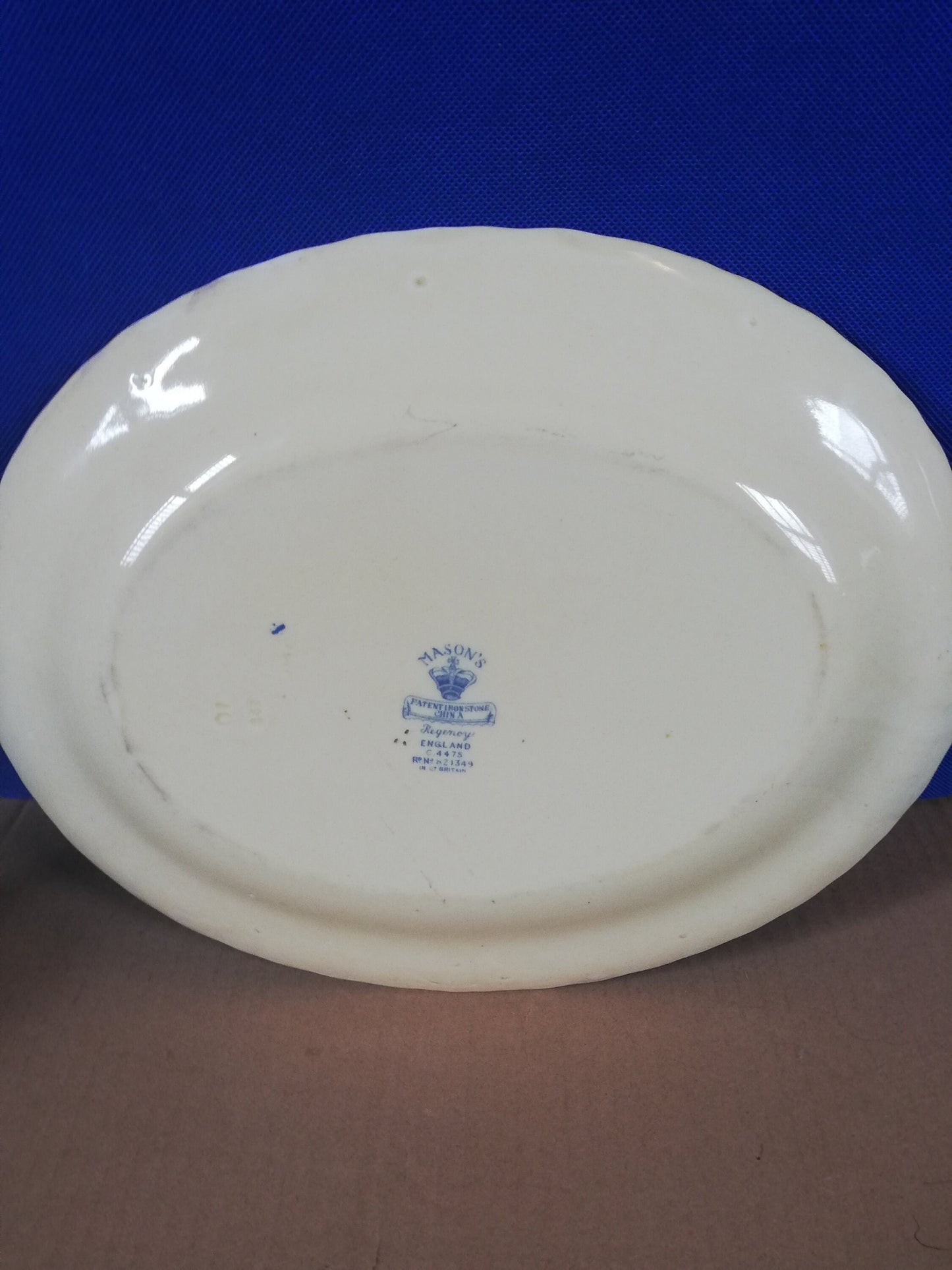 Mason's ironstone Regency pattern oval serving plate 12" x 9.75"