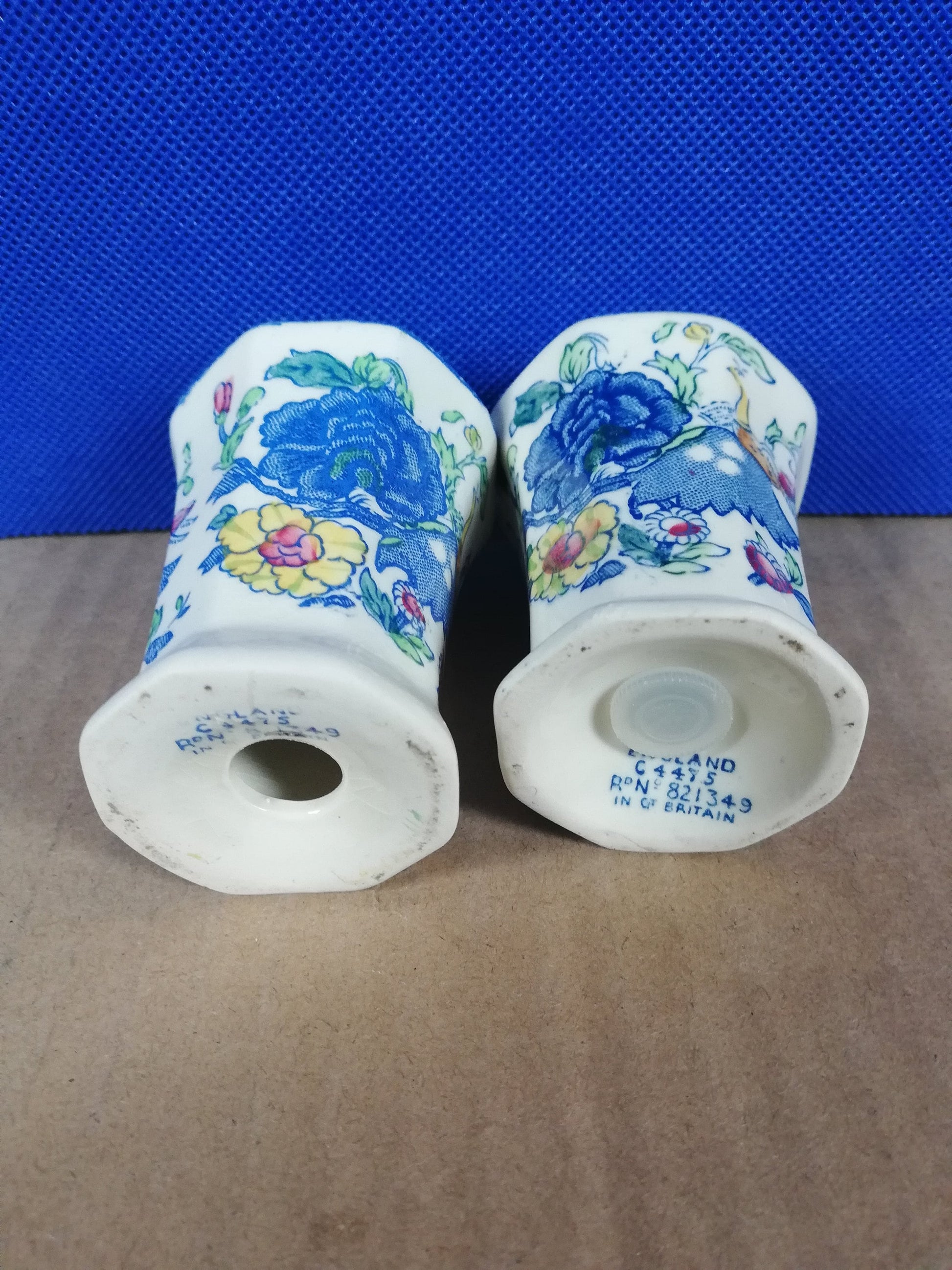 Masons ironstone Regency salt and pepper cruet set 3"