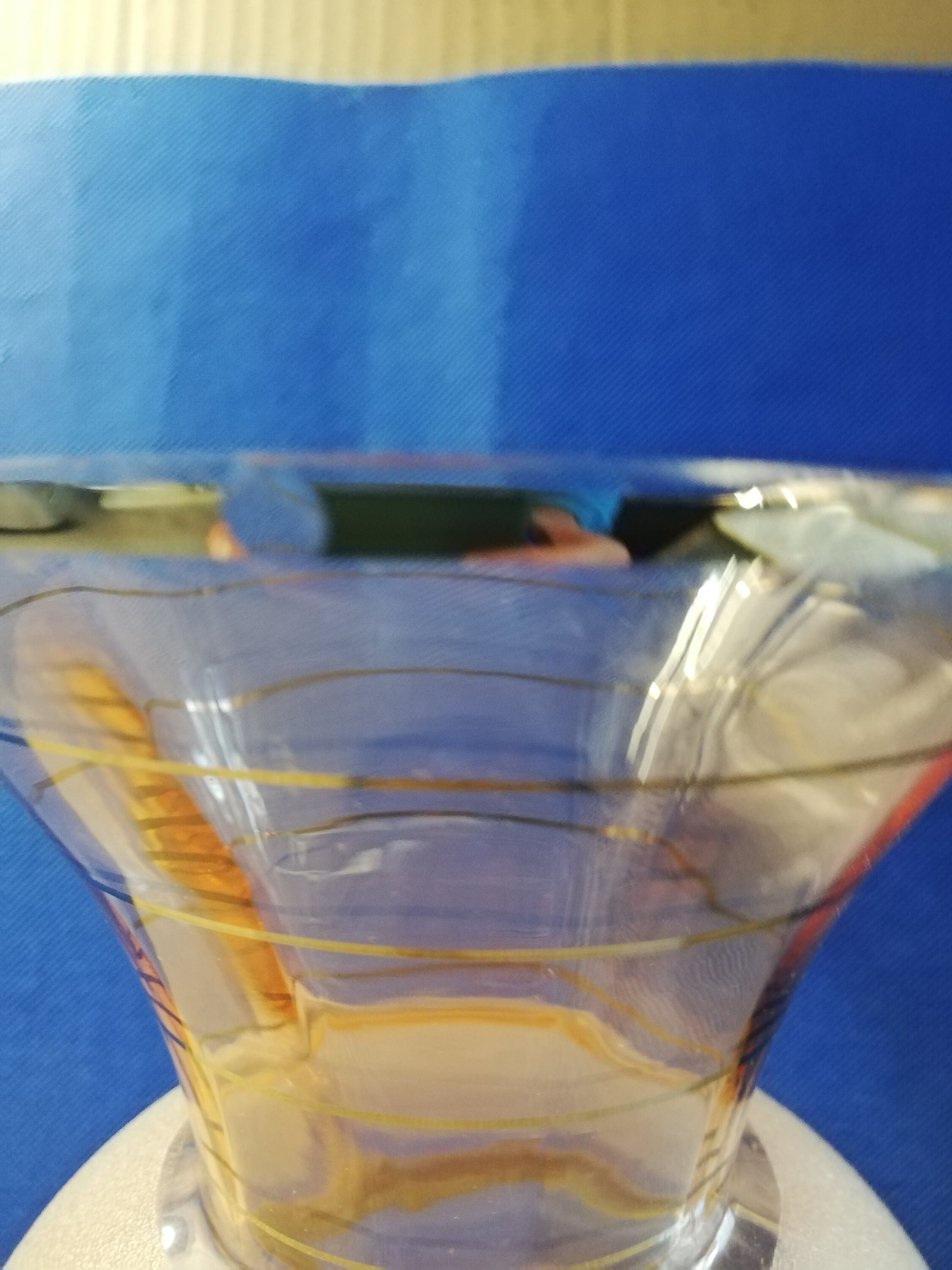 A 1950s style glass vase 8" tall