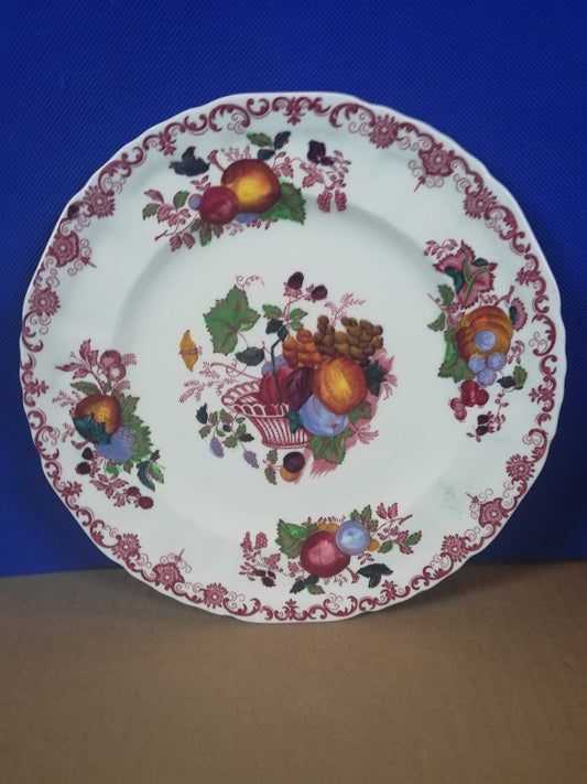 Collectible red vista Dinner Plate, Antique Ceramic Plate, Home Decor