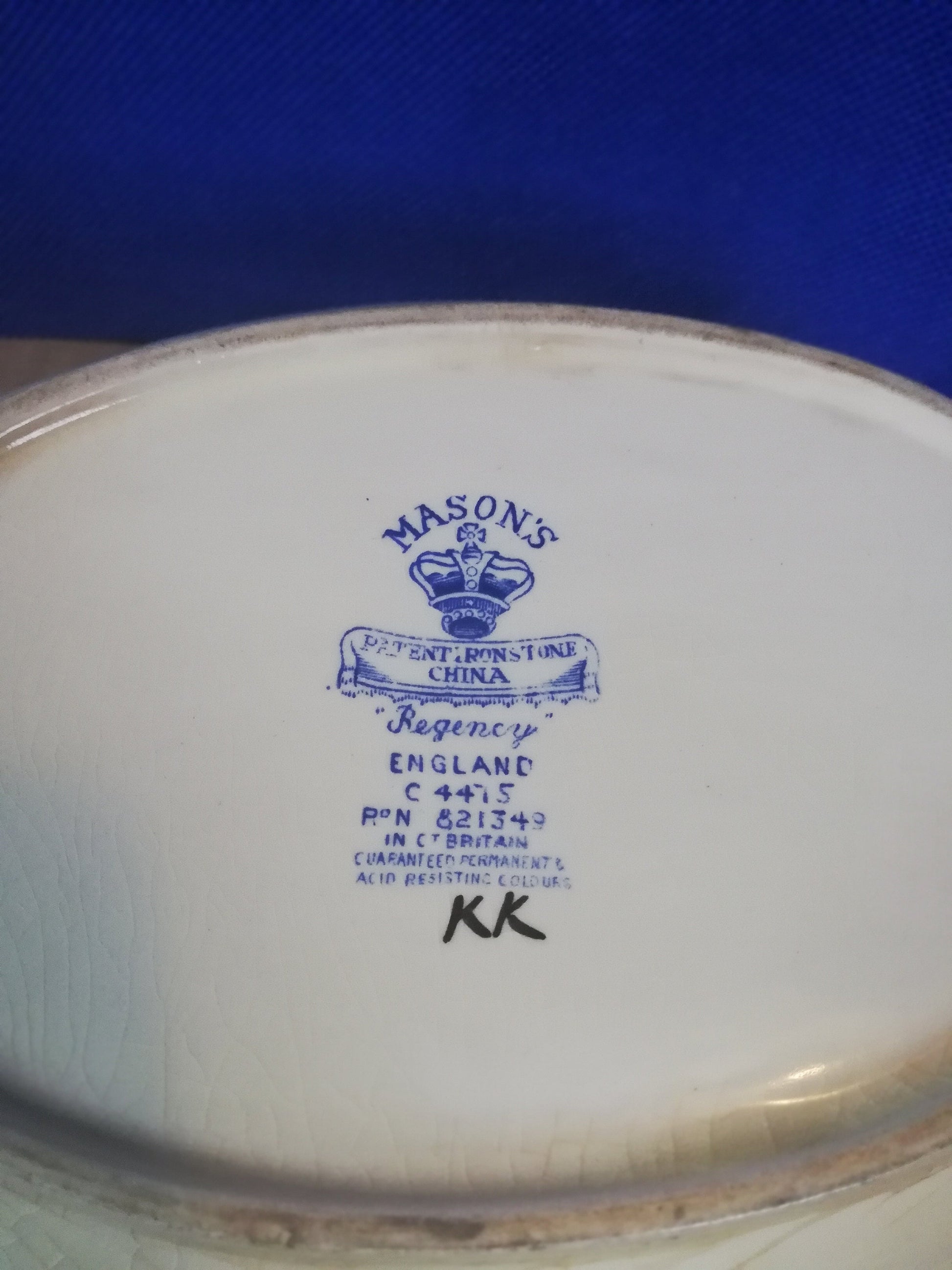 Mason's ironstone Regency pattern oval serving dish 10.5" x 7"