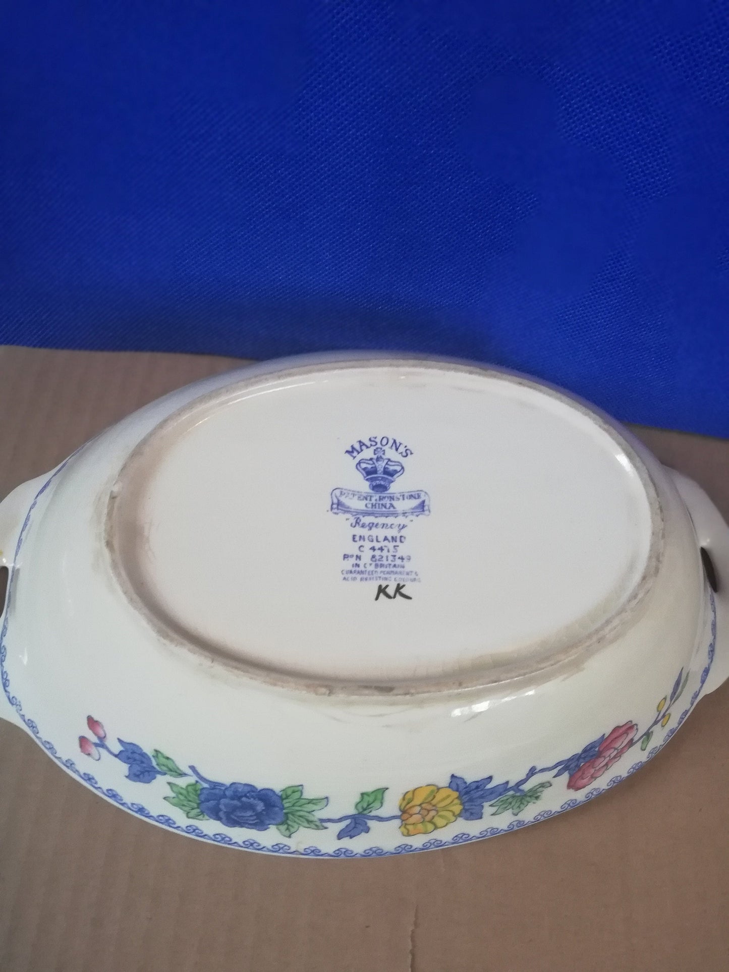 Mason's ironstone Regency pattern oval serving dish 10.5" x 7"