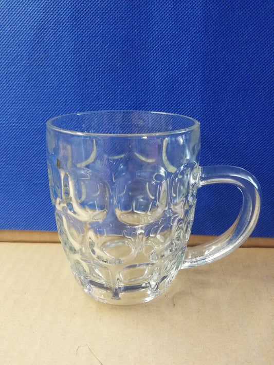 Half pint traditional beer glass with handle