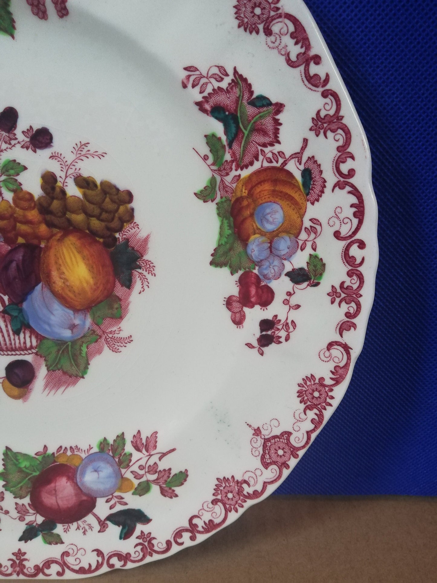 Collectible red vista Dinner Plate, Antique Ceramic Plate, Home Decor