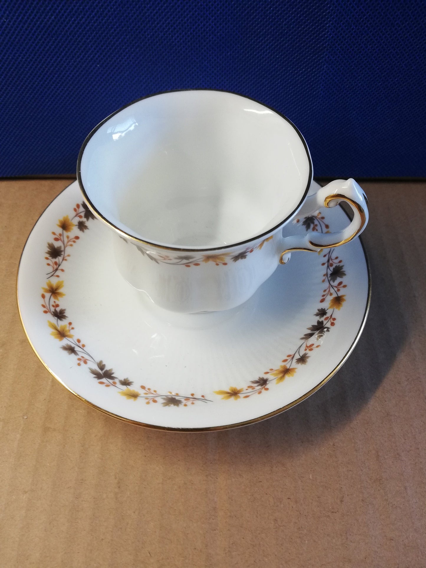 Royal Kent lovely retro cup and saucer Golden Glory pattern